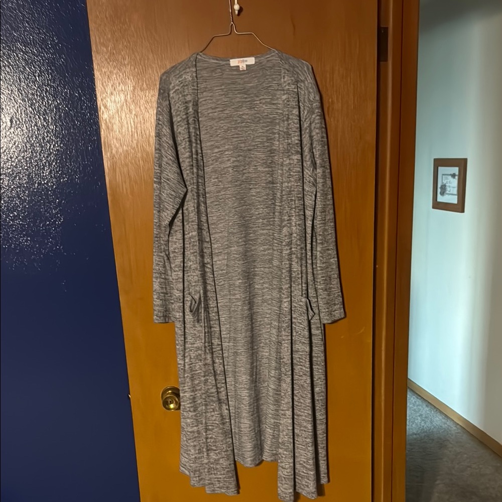 LuLaRoe Heathered Gray Long Sleeve Dress